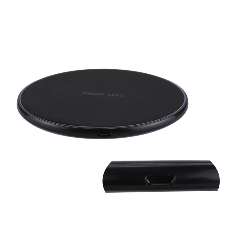 DC 9V 1.67A / 5V 1A Universal Round Shape Qi Standard Fast Wireless Charger with Indicator Light, Round Shape