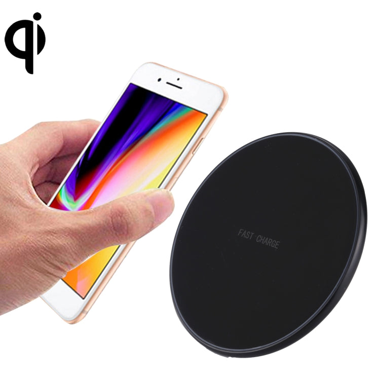 DC 9V 1.67A / 5V 1A Universal Round Shape Qi Standard Fast Wireless Charger with Indicator Light, Round Shape