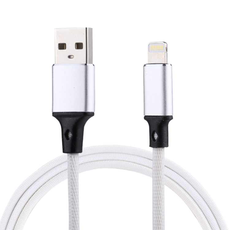1m 2A USB to 8 Pin Nylon Weave Style Data Sync Charging Cable, 8 Pin Pink, 8 Pin Blue, 8 Pin Red, 8 Pin White