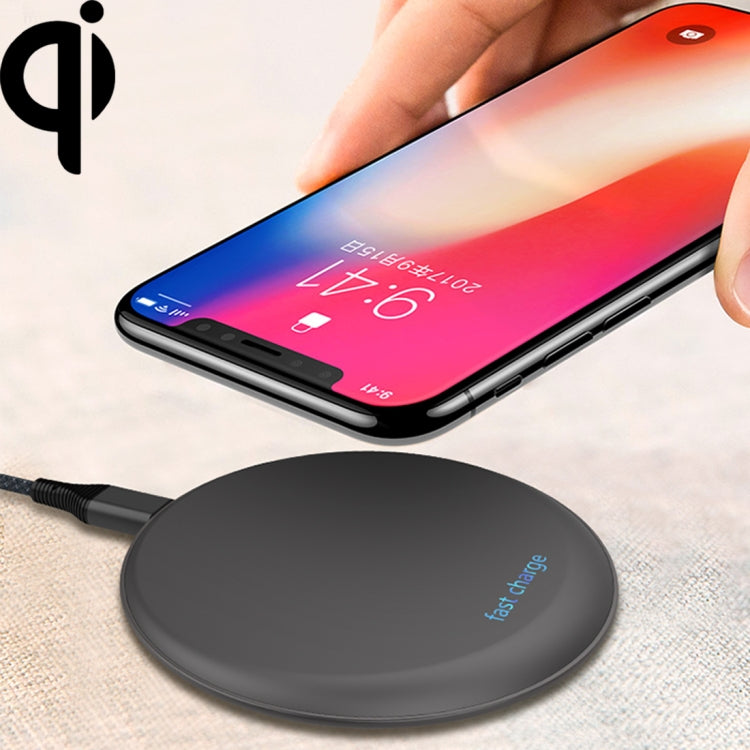 K8 30W Aluminum Alloy Round Desktop Wireless Charger with 1m Type-C Fast Charging Cable, UFO Design Grey, K8, UFO Design Silver