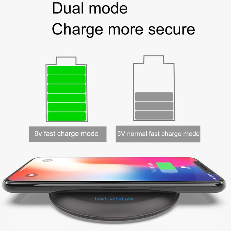 K8 30W Aluminum Alloy Round Desktop Wireless Charger with 1m Type-C Fast Charging Cable, UFO Design Grey, K8, UFO Design Silver