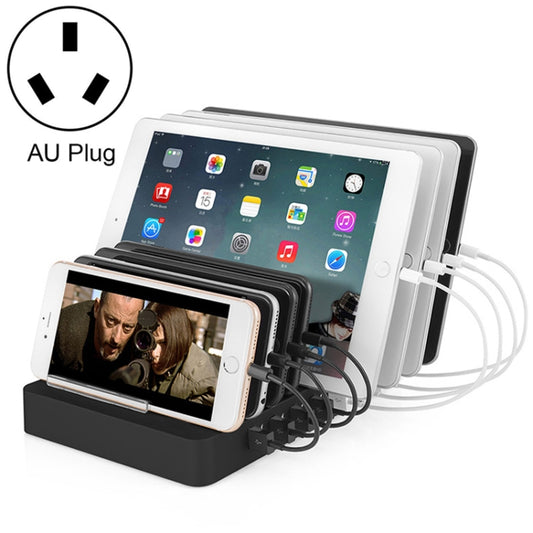 X6 96W 2.4A 8 USB Ports Smart Charger with Detachable Bezel, AU Plug, AU Plug Black, AU Plug White