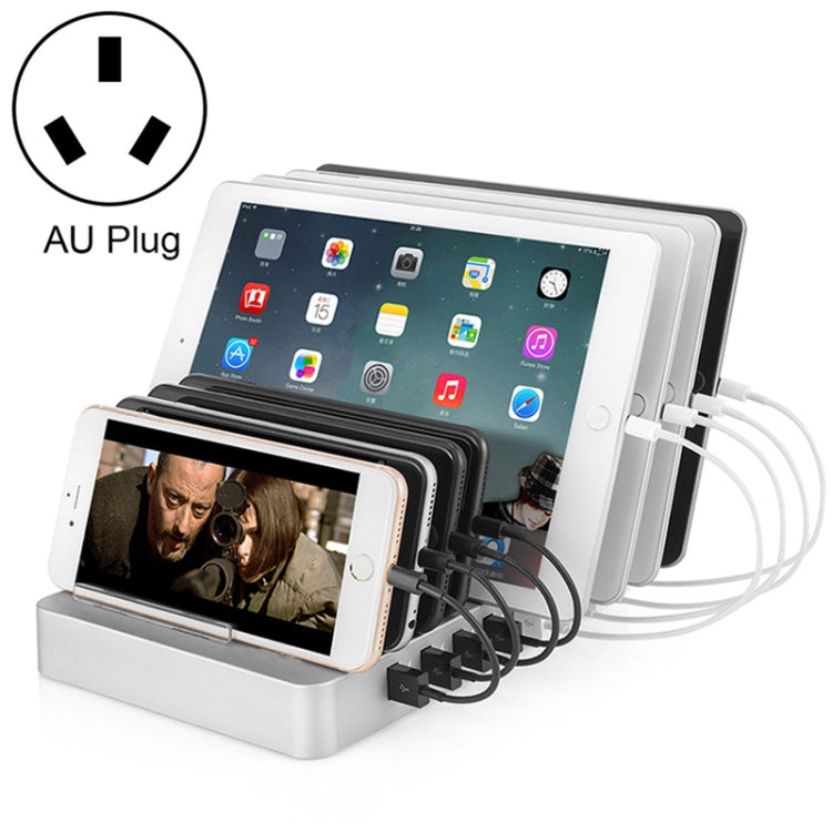 X6 96W 2.4A 8 USB Ports Smart Charger with Detachable Bezel, AU Plug, AU Plug Black, AU Plug White