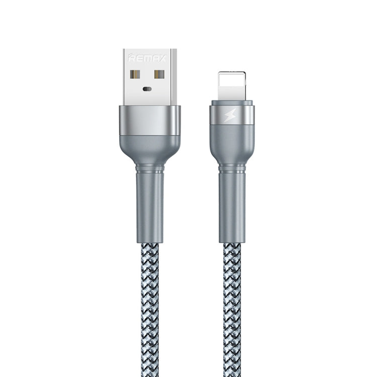 REMAX RC-124i 1m 2.4A USB to 8 Pin Aluminum Alloy Braid Fast Charging Data Cable for iPhone, iPad, 8 Pin