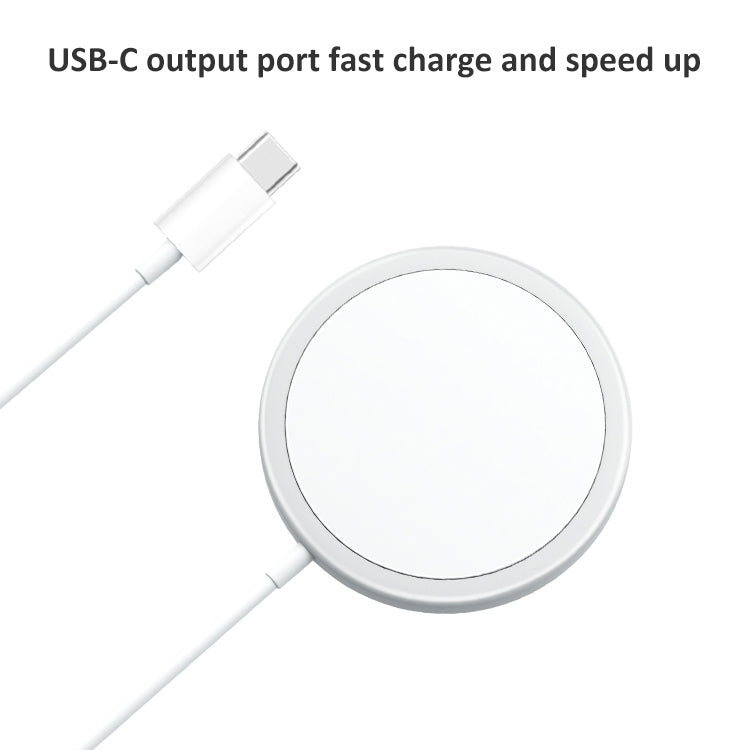 OJD-63 15W Aluminum Alloy Style Round Magsafe Magnetic Wireless Charger , Magnetic