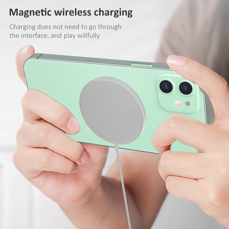 OJD-63 15W Aluminum Alloy Style Round Magsafe Magnetic Wireless Charger , Magnetic