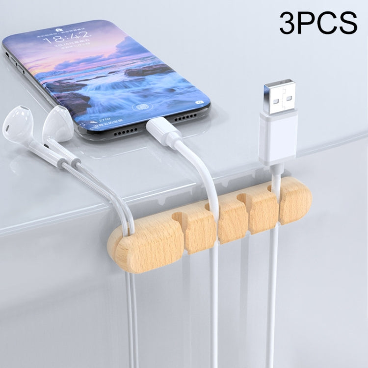 HG2715 3 PCS 5 Holes Desktop Charging Data Cable Organizer Winder, 5 Holes