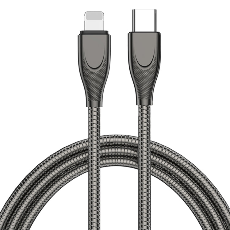 ADC-009 USB-C / Type-C to 8 Pin Zinc Alloy Hose Fast Charging Data Cable, Cable Length: 1m, USB-C / Type-C to 8 Pin