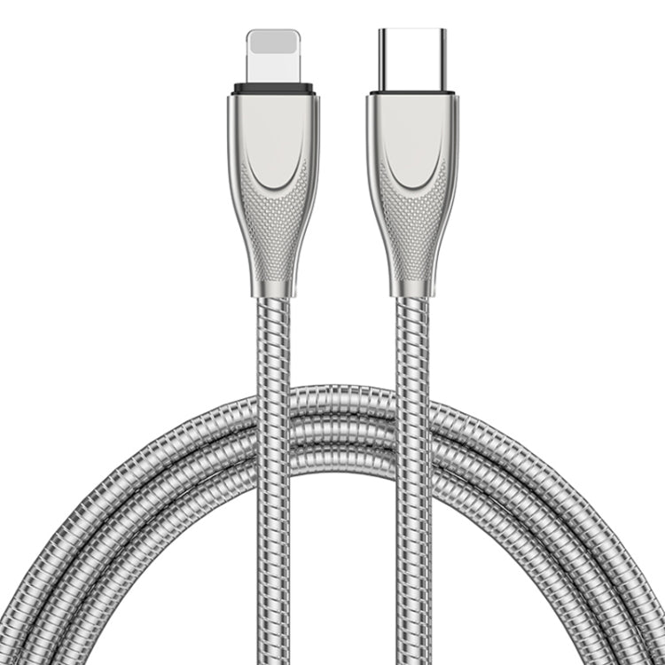 ADC-009 USB-C / Type-C to 8 Pin Zinc Alloy Hose Fast Charging Data Cable, Cable Length: 1m, USB-C / Type-C to 8 Pin