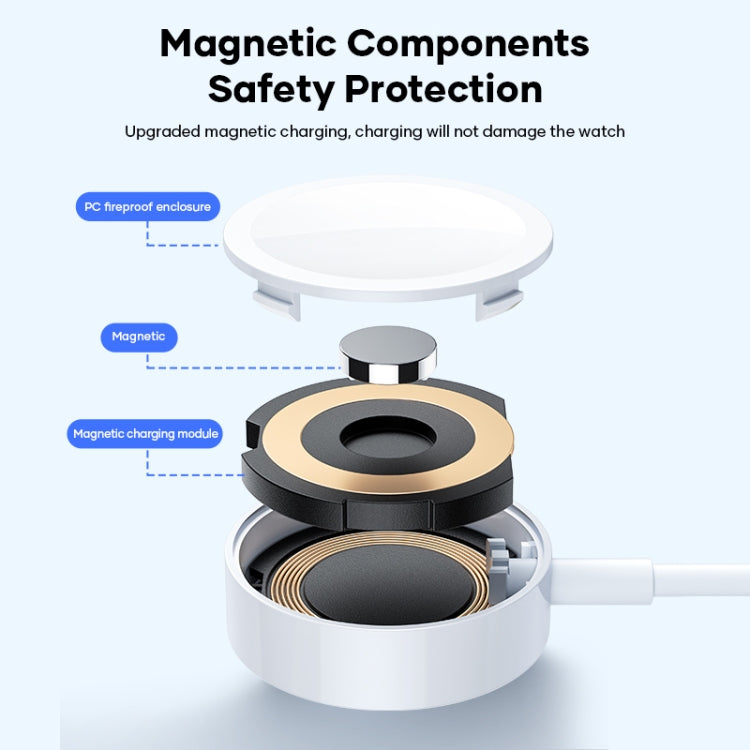 3 in 1 USB-C / Type-C to 8 Pin + USB-C / Type-C + Magnetic Watch Wireless Charger Data Cable, Cable Length: 1.2m, 3 in 1