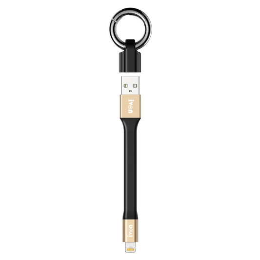 IVON CA90 2.4A USB to 8 Pin Portable Data Cable with Ring, Length: 14.5cm, 8 Pin