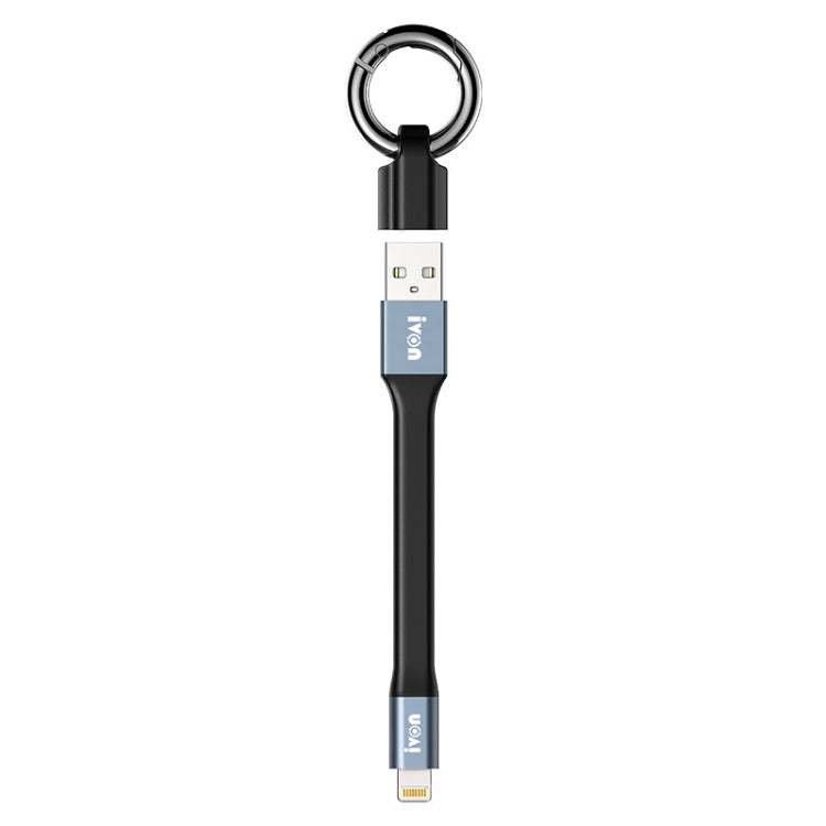 IVON CA90 2.4A USB to 8 Pin Portable Data Cable with Ring, Length: 14.5cm, 8 Pin