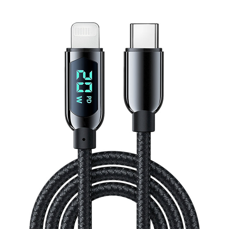 Mutural Li-CC001 1.2m PD20W Digital Display USB-C / Type-C to 8 Pin Charging Data Cable, Type-C to 8 Pin