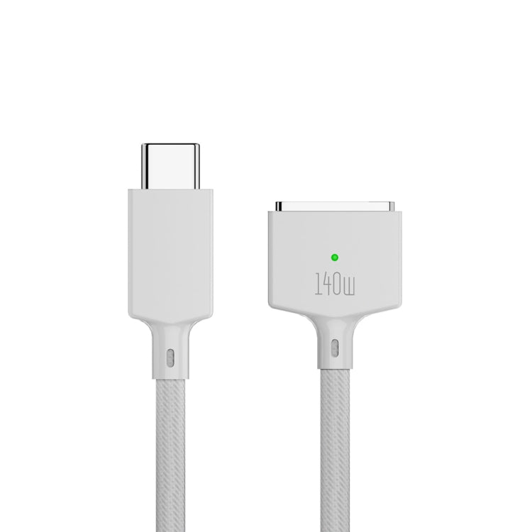 140W USB-C / Type-C to MagSafe 3 Nylon Braided Magnetic Charging Cable, Length: 2m, 140W Blue, 140W White