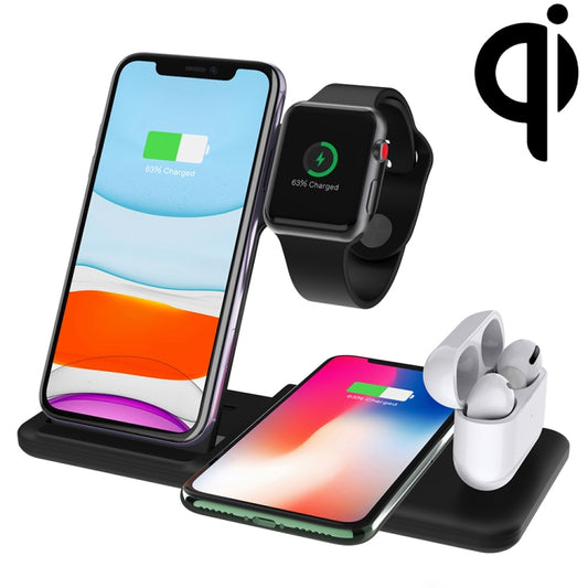 Q20 4 In 1 Wireless Charger Charging Holder Stand Station For iPhone / Apple Watch / AirPods, Support Dual Phones Charging, Wireless Charger