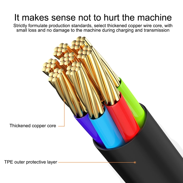 IVON CA87 USB to 8 Pin TPE Fast Charge Data Cable, Cable Length: 1m, 8 Pin