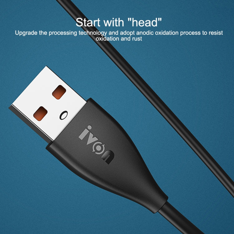 IVON CA87 USB to 8 Pin TPE Fast Charge Data Cable, Cable Length: 1m, 8 Pin