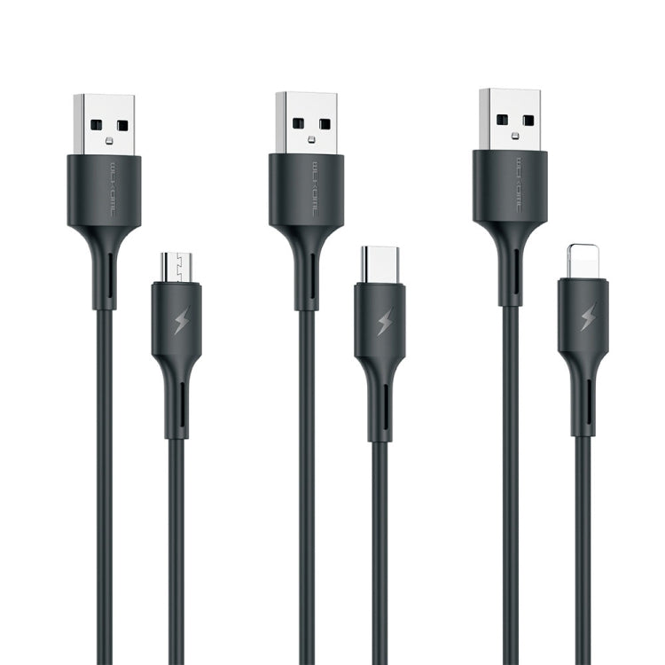 WK WDC-136 USB to 8 Pin 3A Fast Charing Data Cable, USB to 8 Pin(Black), USB to 8 Pin(White)