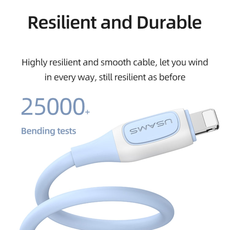 USAMS US-SJ595 Jelly Series USB to 8 Pin Two-Color Data Cable, Cable Length: 1m, USB to 8 Pin