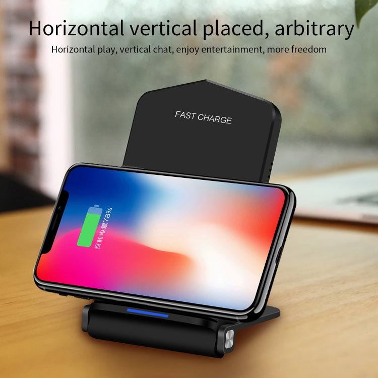 Q200 5W ABS + PC Fast Charging Qi Wireless Fold Charger Pad, Q200 Black, Q200 Rose Gold, Q200 Silver