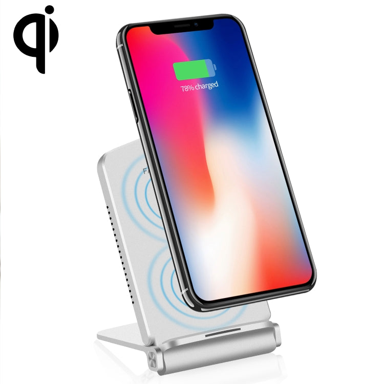 Q200 5W ABS + PC Fast Charging Qi Wireless Fold Charger Pad, Q200 Black, Q200 Rose Gold, Q200 Silver