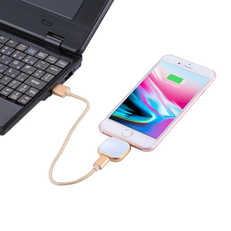 RQW-18S 8 Pin 64GB Multi-functional Flash Disk Drive with USB / Micro USB to Micro USB Cable, RQW-18S Gold