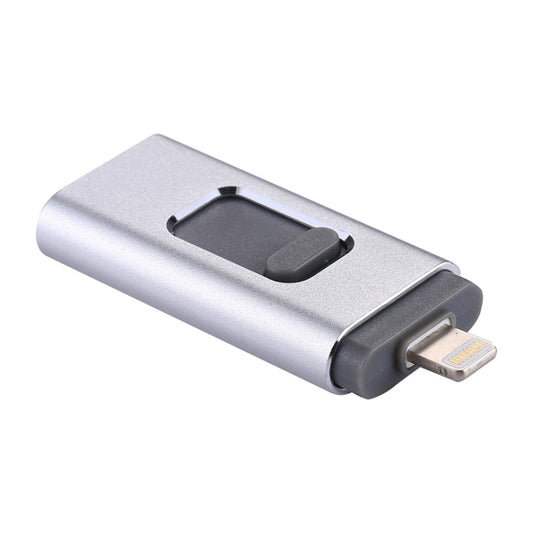 easyflash RQW-01B 3 in 1 USB 2.0 & 8 Pin & Micro USB 32GB Flash Drive, RQW-01B Silver