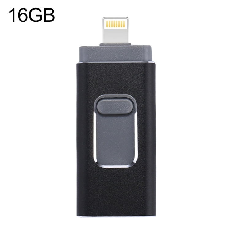 easyflash RQW-01B 3 in 1 USB 2.0 & 8 Pin & Micro USB 16GB Flash Drive, RQW-01B Black, RQW-01B Gold, RQW-01B Rose Gold, RQW-01B Silver