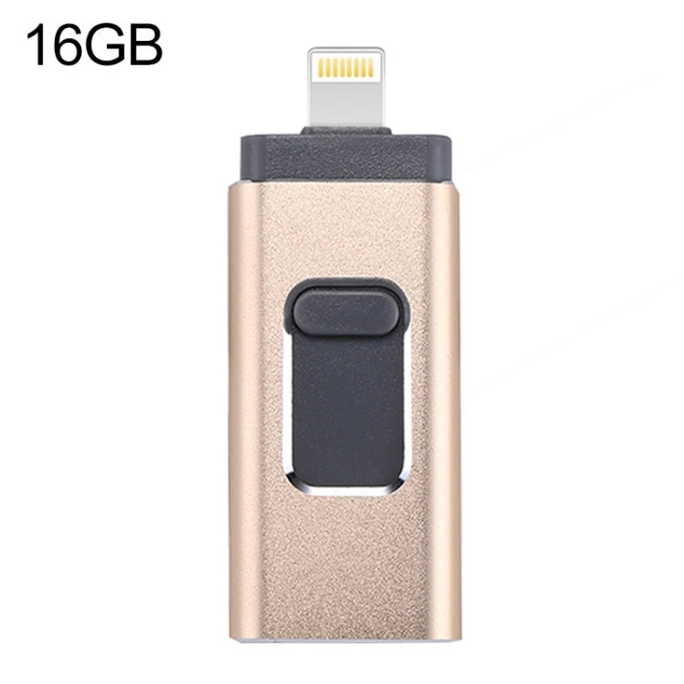 easyflash RQW-01B 3 in 1 USB 2.0 & 8 Pin & Micro USB 16GB Flash Drive, RQW-01B Black, RQW-01B Gold, RQW-01B Rose Gold, RQW-01B Silver