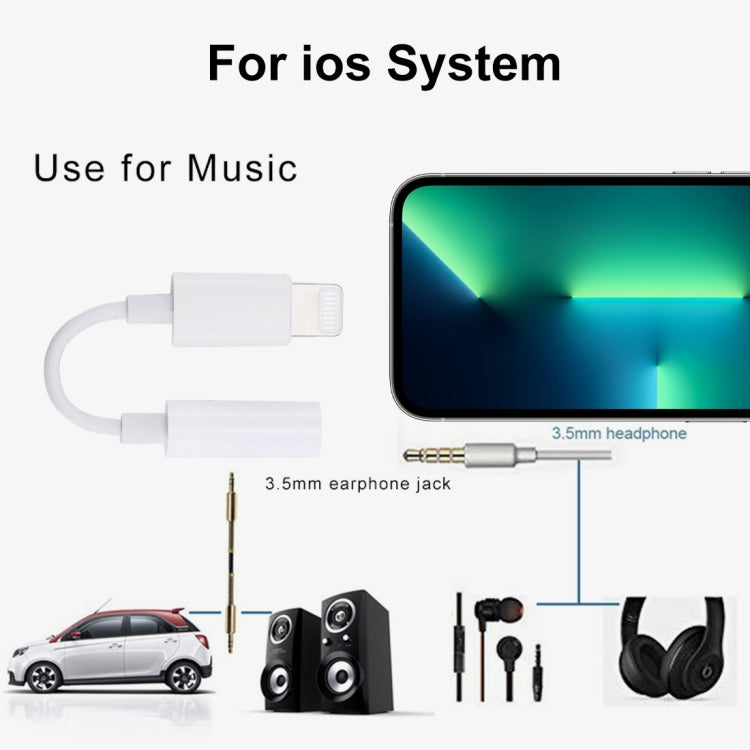 8 Pin Male to 3.5mm Female Audio Adapter Cable, Need to Connect Bluetooth, Length: about 7.5cm, Support Bluetooth