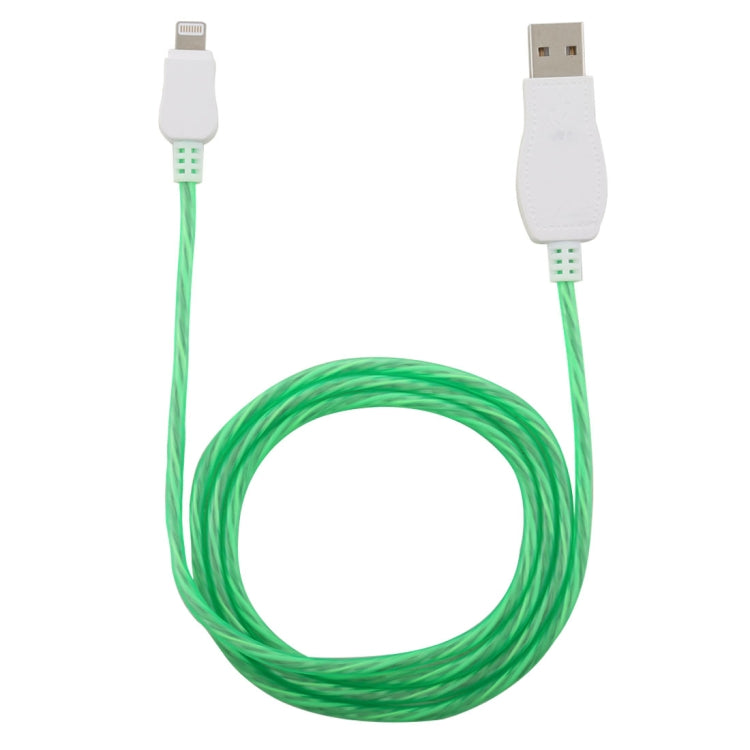 LED Flowing Light 1m USB to 8 Pin Data Sync Charge Cable for iPhone, iPad, 8 Pin Green, 8 Pin Magenta