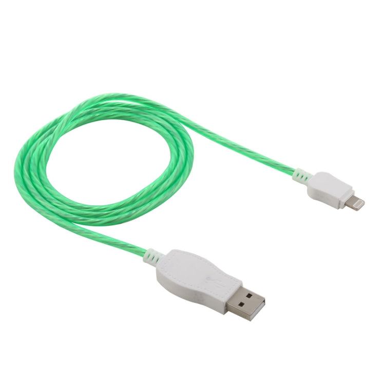 LED Flowing Light 1m USB to 8 Pin Data Sync Charge Cable for iPhone, iPad, 8 Pin Green, 8 Pin Magenta