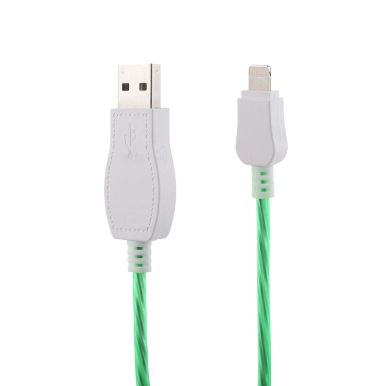 LED Flowing Light 1m USB to 8 Pin Data Sync Charge Cable for iPhone, iPad, 8 Pin Green, 8 Pin Magenta