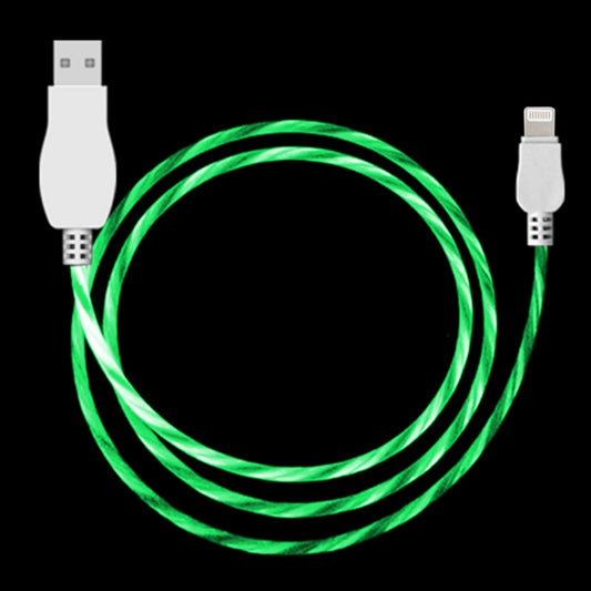 LED Flowing Light 1m USB to 8 Pin Data Sync Charge Cable for iPhone, iPad, 8 Pin Green, 8 Pin Magenta