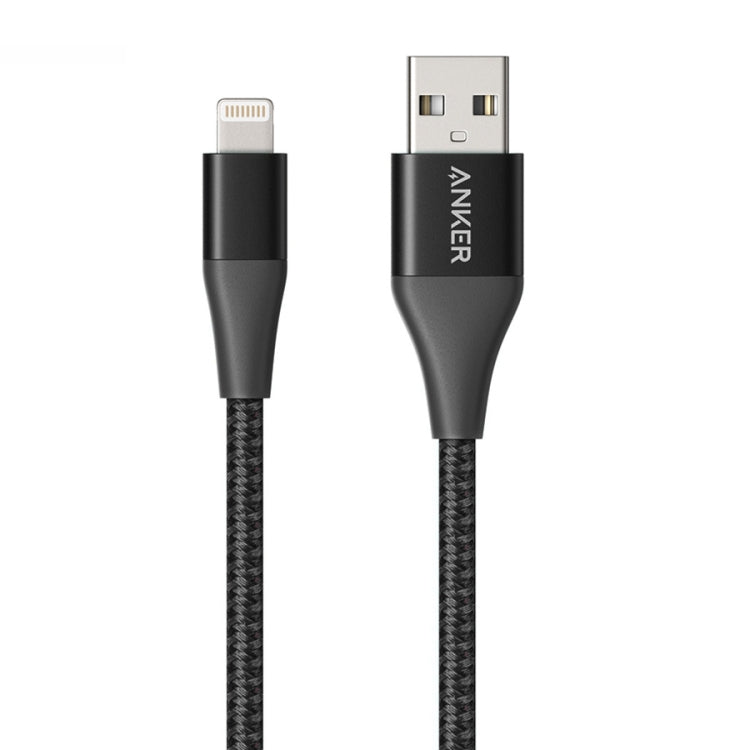 ANKER A8452 Powerline+ II USB to 8 Pin Apple MFI Certificated Nylon Pullable Carts Charging Data Cable, Length: 0.9m, A8452 8 Pin 0.9m Black, A8452 8 Pin 0.9m Gold, A8452 8 Pin 0.9m Red, A8452 8 Pin 0.9m Silver