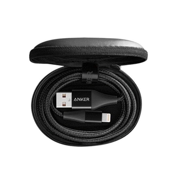 ANKER A8452 Powerline+ II USB to 8 Pin Apple MFI Certificated Nylon Pullable Carts Charging Data Cable, Length: 0.9m, A8452 8 Pin 0.9m Black, A8452 8 Pin 0.9m Gold, A8452 8 Pin 0.9m Red, A8452 8 Pin 0.9m Silver