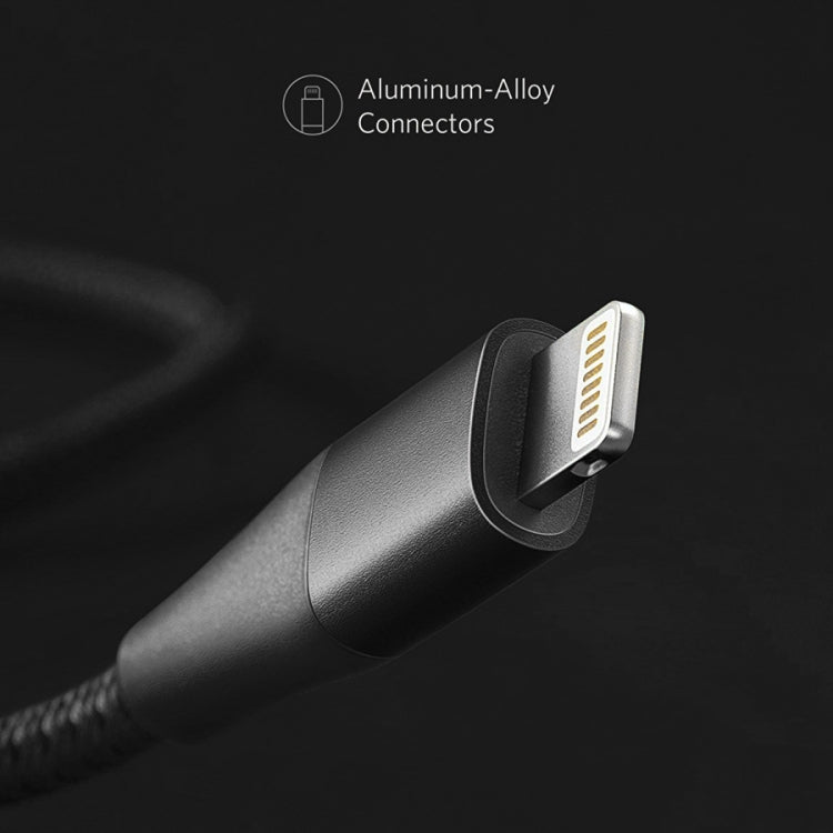 ANKER A8452 Powerline+ II USB to 8 Pin Apple MFI Certificated Nylon Pullable Carts Charging Data Cable, Length: 0.9m, A8452 8 Pin 0.9m Black, A8452 8 Pin 0.9m Gold, A8452 8 Pin 0.9m Red, A8452 8 Pin 0.9m Silver