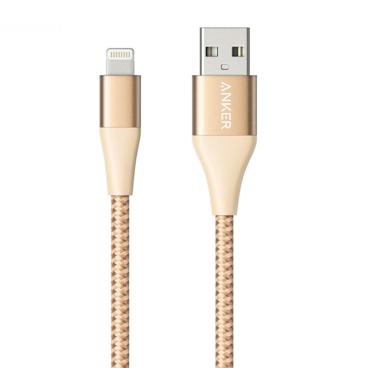 ANKER A8452 Powerline+ II USB to 8 Pin Apple MFI Certificated Nylon Pullable Carts Charging Data Cable, Length: 0.9m, A8452 8 Pin 0.9m Black, A8452 8 Pin 0.9m Gold, A8452 8 Pin 0.9m Red, A8452 8 Pin 0.9m Silver