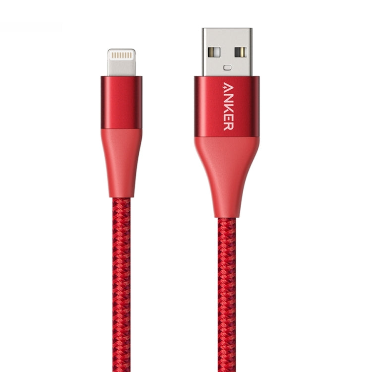 ANKER A8452 Powerline+ II USB to 8 Pin Apple MFI Certificated Nylon Pullable Carts Charging Data Cable, Length: 0.9m, A8452 8 Pin 0.9m Black, A8452 8 Pin 0.9m Gold, A8452 8 Pin 0.9m Red, A8452 8 Pin 0.9m Silver