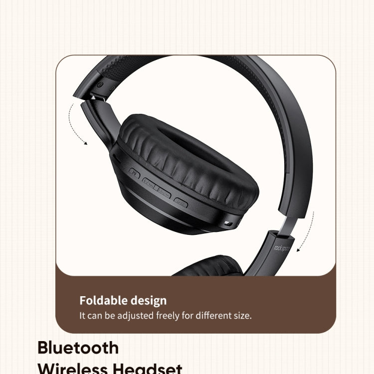 ROCK Space O2 HiFi Bluetooth 5.0 Wireless Headset with Mic, Support TF Card, Space O2