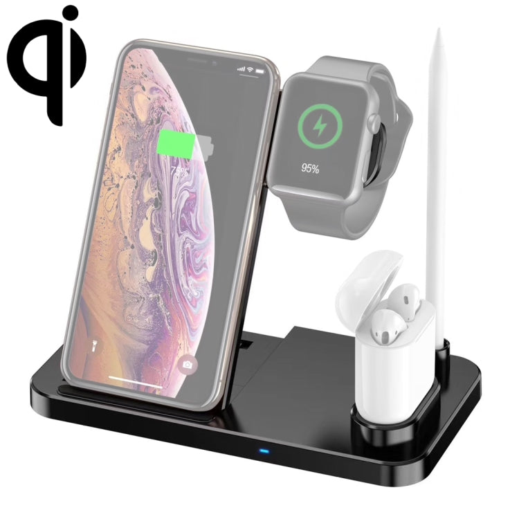 W30 QI Vertical Wireless Charger for Mobile Phones & Apple Watches & AirPods & Apple Pencil, with Adjustable Phone Stand, W30