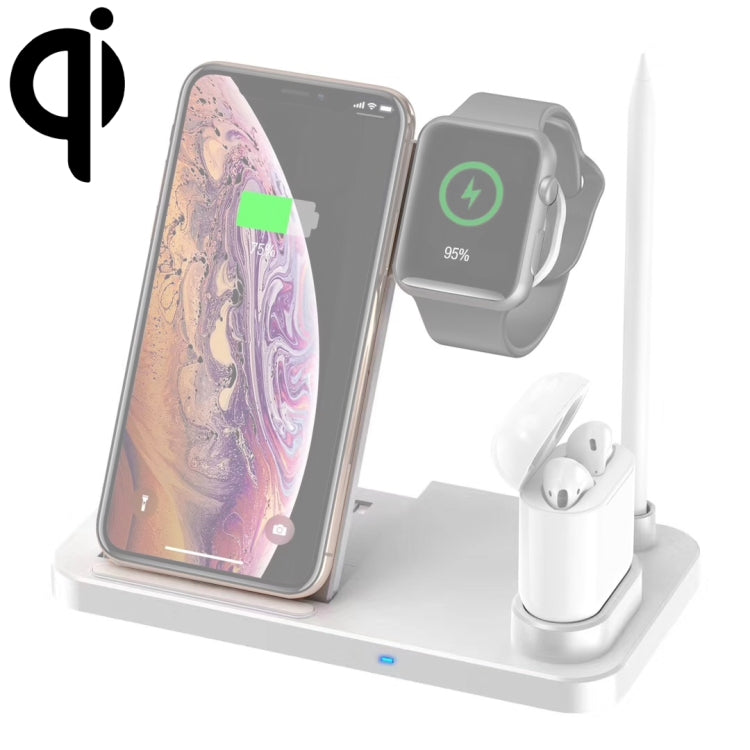 W30 QI Vertical Wireless Charger for Mobile Phones & Apple Watches & AirPods & Apple Pencil, with Adjustable Phone Stand, W30