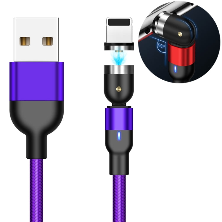 2m 2A Output USB to 8 Pin Nylon Braided Rotate Magnetic Charging Cable, 2m 8 Pin