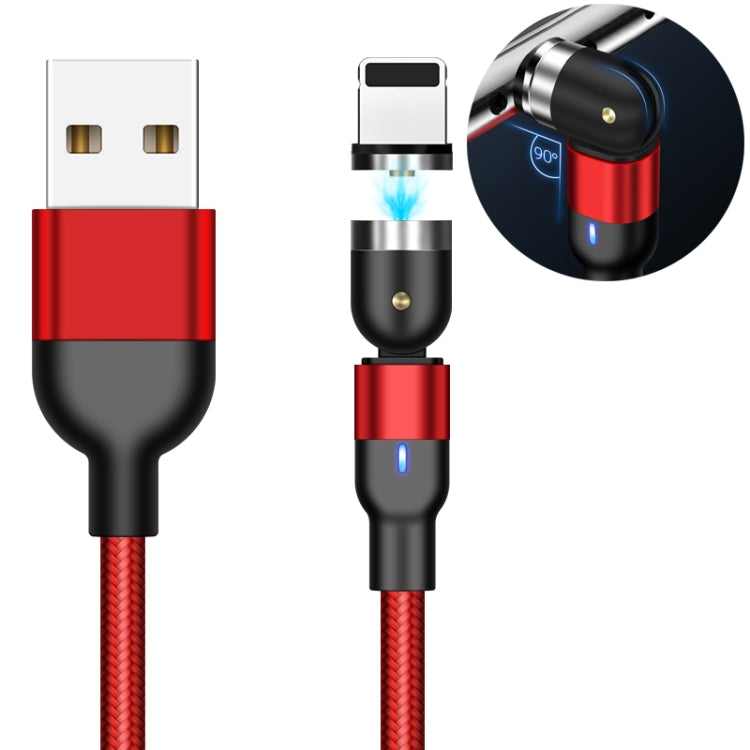 1m 2A Output USB to 8 Pin Nylon Braided Rotate Magnetic Charging Cable, 1m 8 Pin