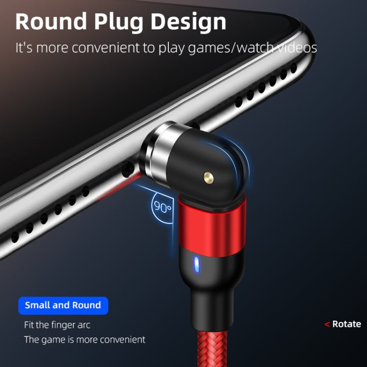 2m 2A Output 3 in 1 USB to 8 Pin + USB-C / Type-C + Micro USB Nylon Braided Rotate Magnetic Charging Cable, 2m 3 in 1, 2m  3 in 1