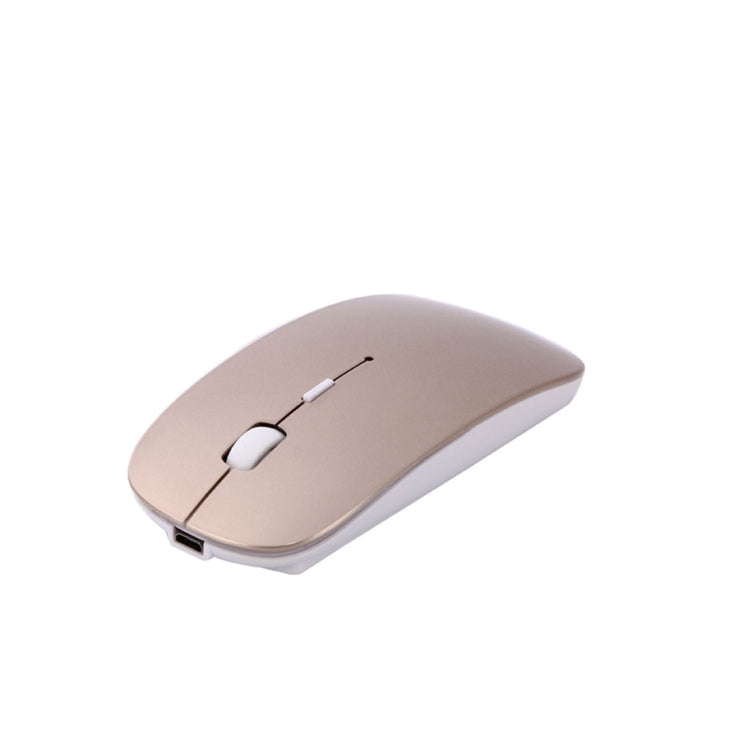 MC-008 Bluetooth 3.0 Battery Charging Wireless Mouse for Laptops and Android System Mobile Phone, MC-008 (White), MC-008 (Gold)