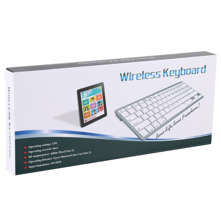 WB-8022 Ultra-thin Wireless Bluetooth Keyboard for iPad, Samsung, Huawei, Xiaomi, Tablet PCs or Smartphones, Russian Keys, Russian Keys