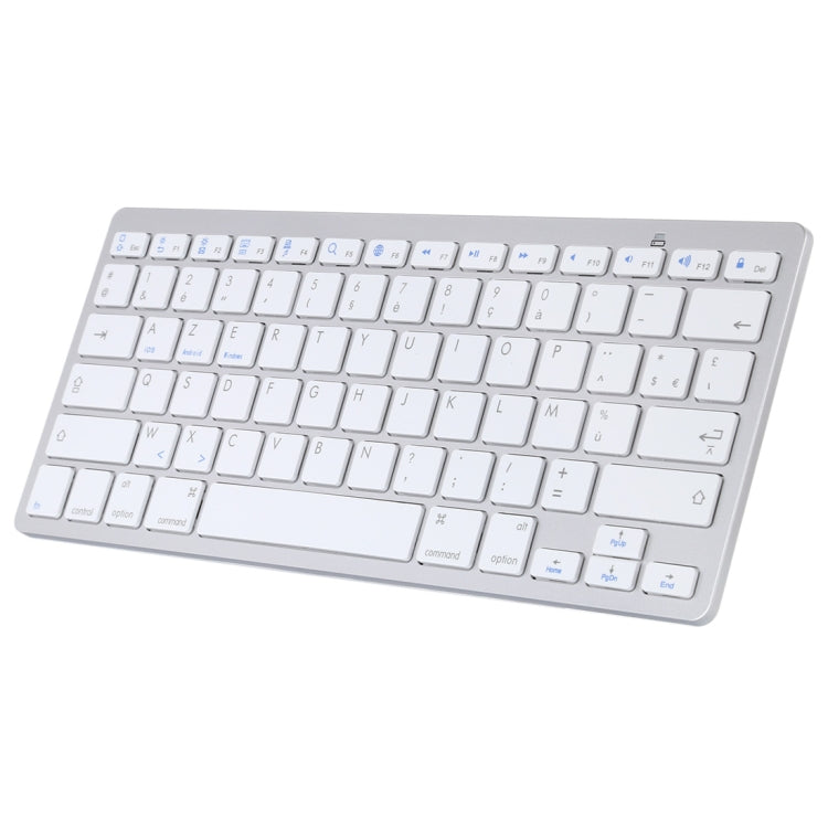 WB-8022 Ultra-thin Wireless Bluetooth Keyboard for iPad, Samsung, Huawei, Xiaomi, Tablet PCs or Smartphones, French Keys, French Keys