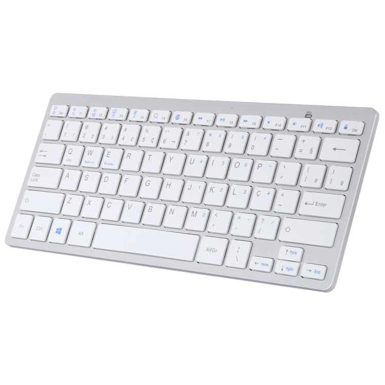 WB-8022 Ultra-thin Wireless Bluetooth Keyboard, Portuguese Keys, Portuguese Keys