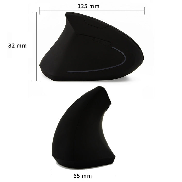 CM0093 Rechargeable Version 2.4GHz Three-button Wireless Optical Mouse Vertical Mouse for Left-hand, Resolution: 1000DPI / 1200DPI / 1600DPI, Rechargeable Version